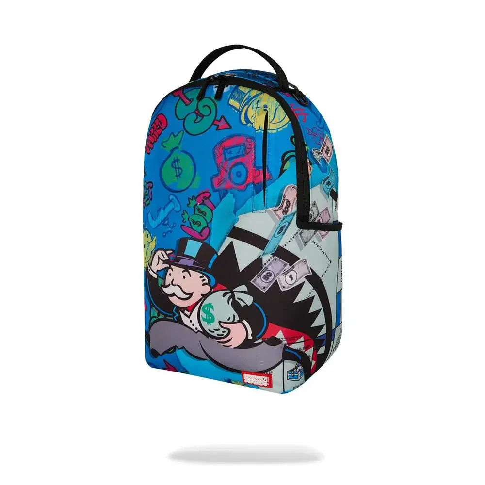 Sprayground Monopoly Grab & Go Go Go Backpack Unisex Blue Shoulder Strap SPR376